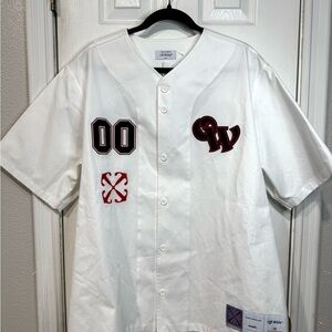 Off-White Men's White Baseball Shirt